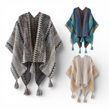 WRAP Boho Ethnic Shawl | Cozy Layered Poncho