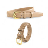 TAILLE Gold Classic Buckle Slim Belt