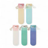 FOOTSIES 5pairs Googly Eye Hands Fun Gradient Socks