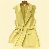 GBOSS Waterfall V Line Vest Belted Blazer