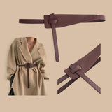 TAILLE Tie Semi Obi Leather Belt