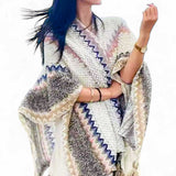 WRAP Boho Ethnic Shawl | Cozy Layered Poncho