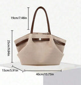 PREORDER BOLSO Canvas Leather Slouchy Dumpling Tote Bag