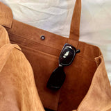 PREORDER BOLSO Vintage Boho Suede Large Open Tote Bag
