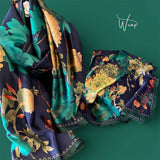 WRAP Luxury Floral Satin Scarf | Multi-Way Wrap for Day to Night Looks