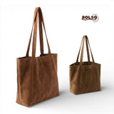 PREORDER BOLSO Vintage Boho Suede Large Open Tote Bag