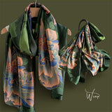 WRAP Luxury Floral Satin Scarf | Multi-Way Wrap for Day to Night Looks