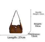 PREORDER BOLSO Premium Quilted Suede Classic Chain Bag