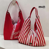 BOLSO Reversible Canvas Nylon Shoulder Bag