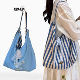 BOLSO Reversible Canvas Nylon Shoulder Bag