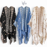 GYPSY Woven Boho Embroidered Ethnic Kimono