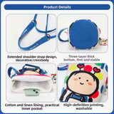 PREORDER BOLSO Art Series Canvas Sling Bucket Bag – Colorful Polka Girl Print w Charm