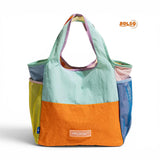 PREORDER BOLSO Color Block Dopamine Snap Closure Open Tote Bag