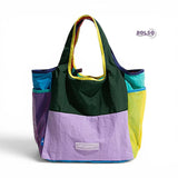 PREORDER BOLSO Color Block Dopamine Snap Closure Open Tote Bag