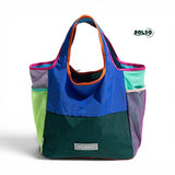 PREORDER BOLSO Color Block Dopamine Snap Closure Open Tote Bag