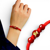 BLING 2026 Lucky Charm Bracelet - Horse Bead in Red Braid Cord