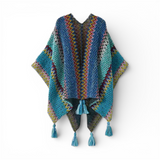 WRAP Boho Ethnic Shawl | Cozy Layered Poncho