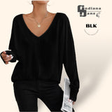 BLK LARIA Long Sleeve Batwing Knit Top