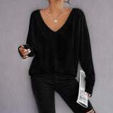 BLK LARIA Long Sleeve Batwing Knit Top