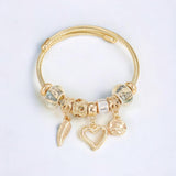 BLING Charm Bracelet Gold Bangle