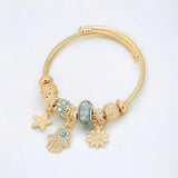 BLING Charm Bracelet Gold Bangle