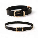 TAILLE Gold Classic  Buckle Slim Belt