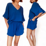 [CLEARANCE] CERISE Woven Boxy Top and Shorts Set