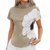 VINTA Vintage Floral Mock Neck Top