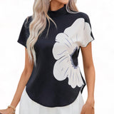 VINTA Vintage Floral Mock Neck Top