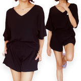 [CLEARANCE] CERISE Woven Boxy Top and Shorts Set