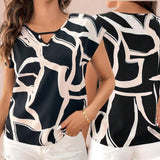 GYPSY All Over Print  V Neck Top