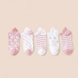 FOOTSIES 5pair Set Graphic Ankle Socks