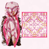 WRAP 85cm Silky Printed Square Bandana Scarf