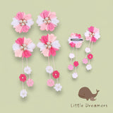LITTLE DREAMERS 1Pair Floral Tassel Colorful Hair Clips for Kids