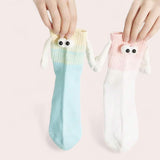FOOTSIES 5pairs Googly Eye Hands Fun Gradient Socks