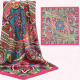 WRAP 85cm Silky Printed Square Bandana Scarf