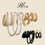 BLING 4pairs Match Colored Classic Mixed Earrings Set