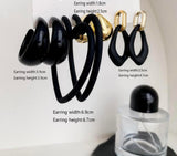 BLING 4pairs Match Colored Classic Mixed Earrings Set