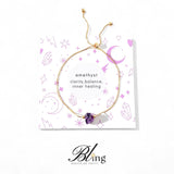 BLING Minimalist Amethyst Stone Friendship Bracelet