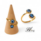 BLING Adjustable Evil Eye Stainless Ring