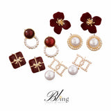 BLING 5pairs Set Vintage Classics Stud Earrings