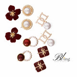 BLING 5pairs Set Vintage Classics Stud Earrings
