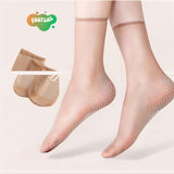 FOOTSIES 2pairs Non Slip Seamless Invisible Crew Stockings