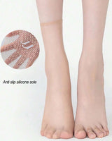 FOOTSIES 2pairs Non Slip Seamless Invisible Crew Stockings