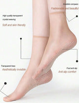 FOOTSIES 2pairs Non Slip Seamless Invisible Crew Stockings