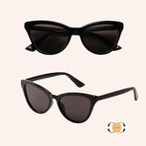 ILUV Vintage Cat’s Eye Black Fashion Glasses with Hard Case
