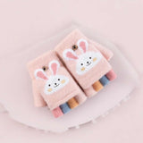 LITTLE DREAMERS Cartoon Rabbit Rainbow Open Finger Kids Cute Winter Gloves