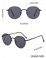 ILUV 2pcs Vintage Metal Frame Fashion Glasses Set