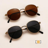 ILUV 2pcs Vintage Metal Frame Fashion Glasses Set