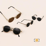 ILUV 2pcs Vintage Metal Frame Fashion Glasses Set